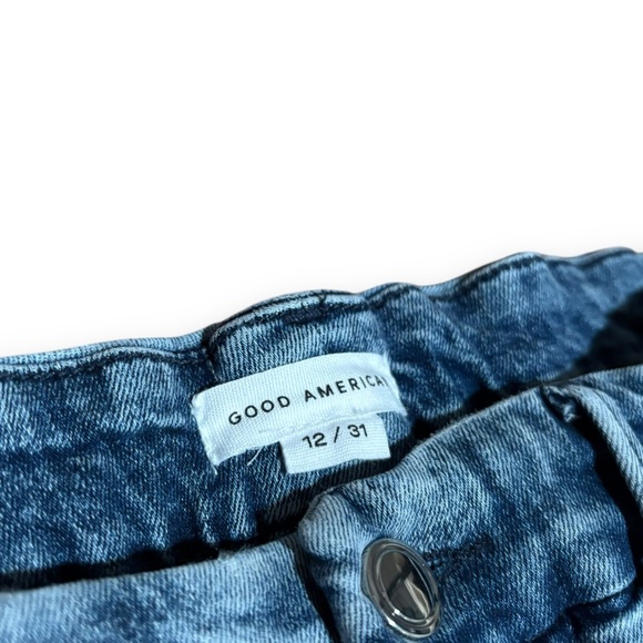 Good American Jeans Women's Indigo Distressed Stretch Jeans Size 27 x 25 - Picture 5 of 7